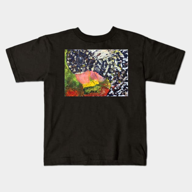 Black Cockatoo - Acrylic on Canvas Kids T-Shirt by pops